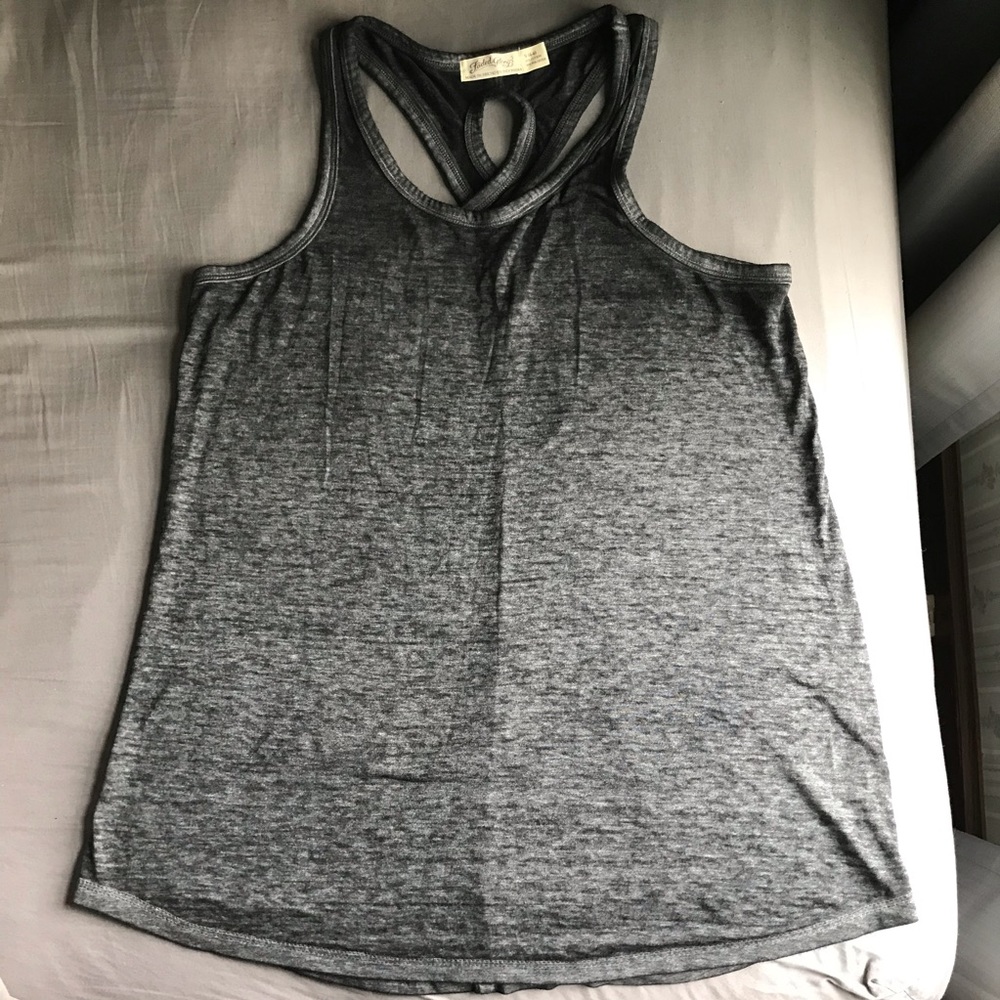 Faded Glory Gray Women’s Twist Back Tank Top